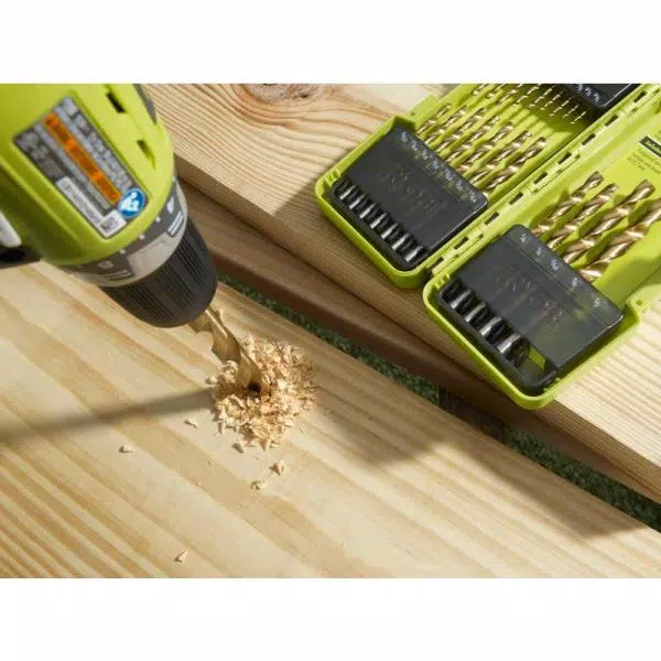 RYOBI SpeedLoad+ Titanium Drill Bit Set, 17-Piece with Hex Shank Chuck