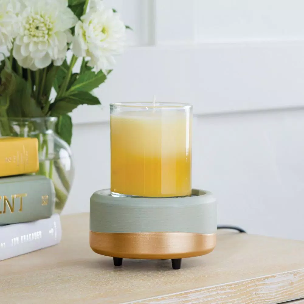 Candle Warmers Etc Midas 5.2 in. 2-in-1 Classic Fragrance Warmer - Gray and Gold