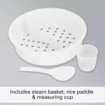Proctor Silex 30-Cup White Rice Cooker with Steaming Basket and Keep Warm Function thumbnail 3