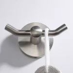 Kraus Elie Double Robe and Towel Hook, Brushed Nickel thumbnail 9