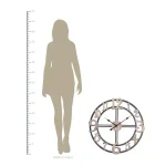 Utopia Alley 28" Oversized Roman Numeral Wall Clock - Rustic Multi-Tone Wood & Metal thumbnail 7