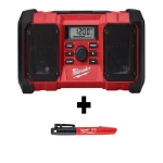 Milwaukee M18 18V Lithium-Ion Cordless Jobsite Radio with INKZALL Marker thumbnail 1