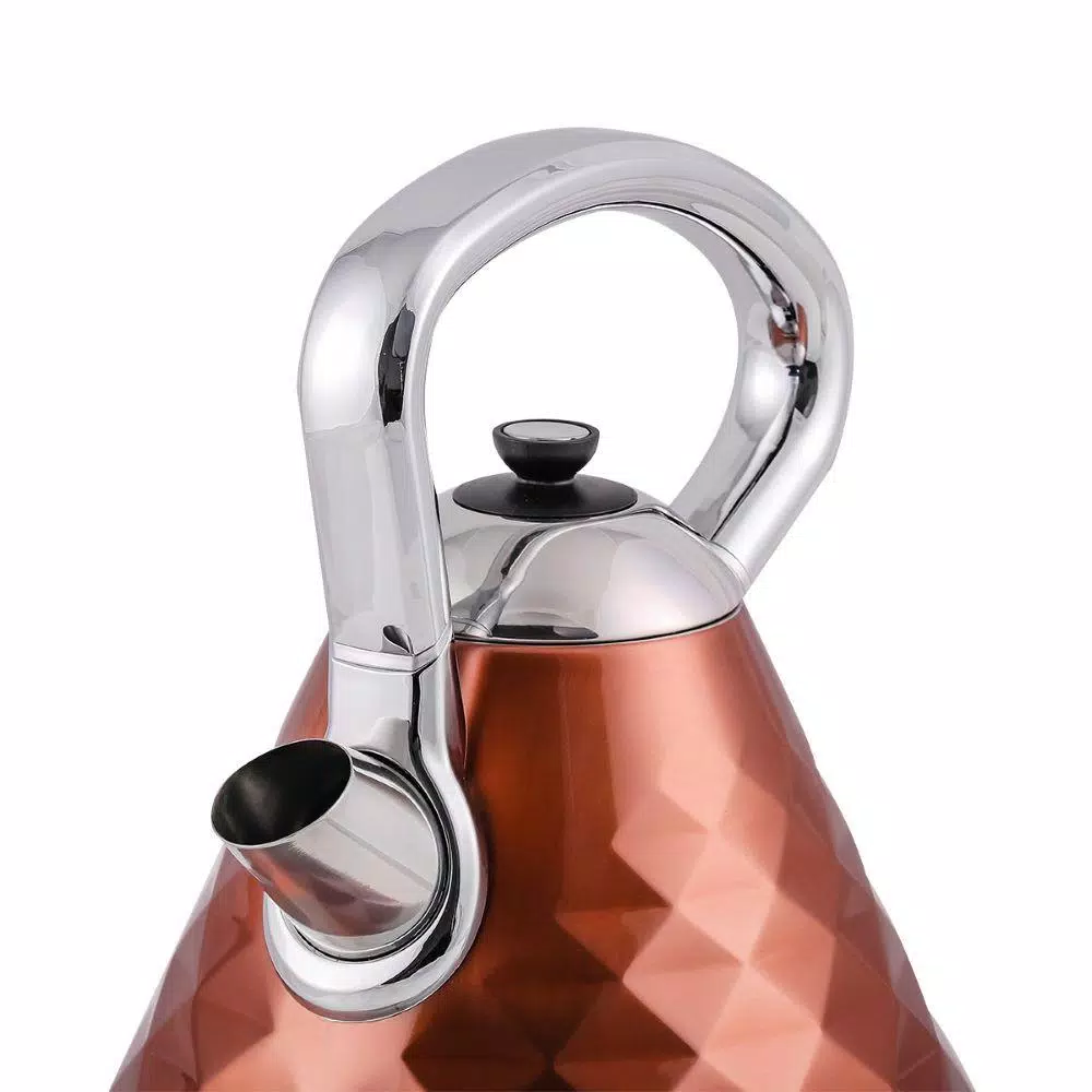Ovente Cleo Collection 1.7L Copper Electric Kettle, 1500W Stainless Steel Tea Kettle with Auto Shut-Off