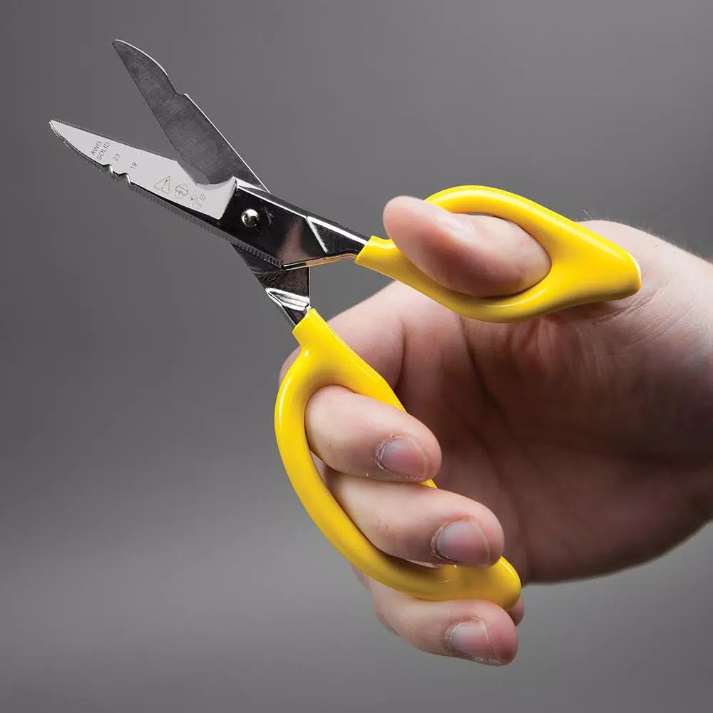 Klein Tools All-Purpose Electrician's Scissors with Serrated High Carbon Steel Blades