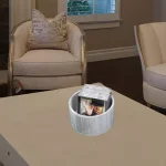 Admired By Nature 10 in. Light Grey Wash Round Wood Crate Set of 3 - Decorative Farmhouse Storage Boxes thumbnail 1
