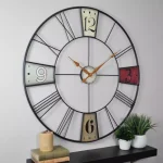 FirsTime 36 in. Multi-Color Vibrant Plaques Oversized Wall Clock thumbnail 1