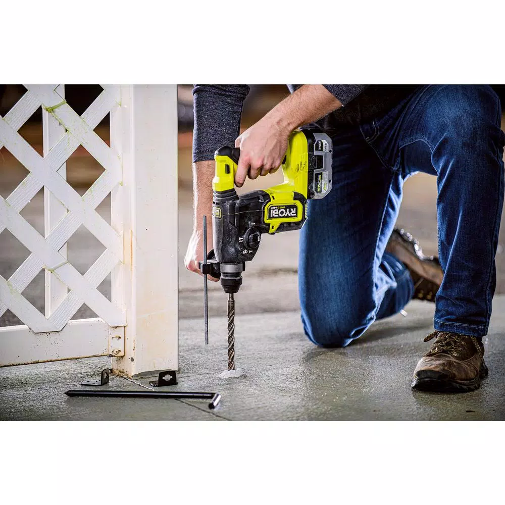 RYOBI 18V ONE+ HP Brushless 1 in. SDS-Plus Cordless Rotary Hammer Drill (Tool Only)