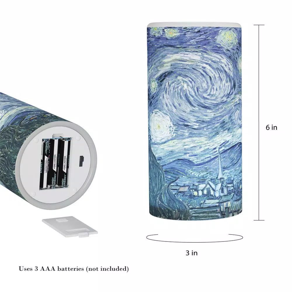 Lavish Home Starry Night LED Flameless Candle with Remote, Vanilla Scented