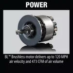 Makita 18V X2 LXT 36V Cordless Blower and 14 in. Chainsaw Combo Kit with (2) 5.0 Ah Batteries and Charger thumbnail 6