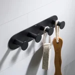 KRAUS Elie 4-Hook Bathroom Robe and Towel Rack, Matte Black thumbnail 1