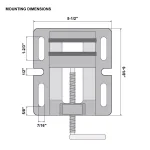 WEN 3 in. Cast Iron Drill Press Vise with 3.1 in. Jaw Capacity thumbnail 4
