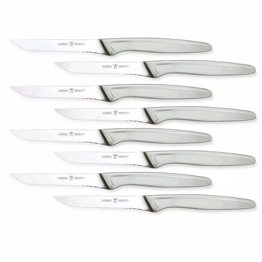Henckels J.A. Henckels International 8-Piece Stainless Steel Serrated Steak Knife Set