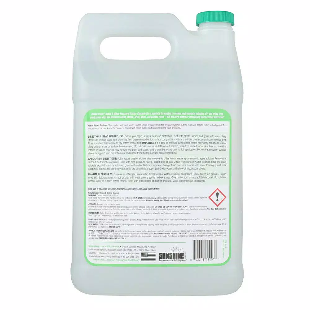 Simple Green House and Siding Cleaner Concentrate, 1 Gallon
