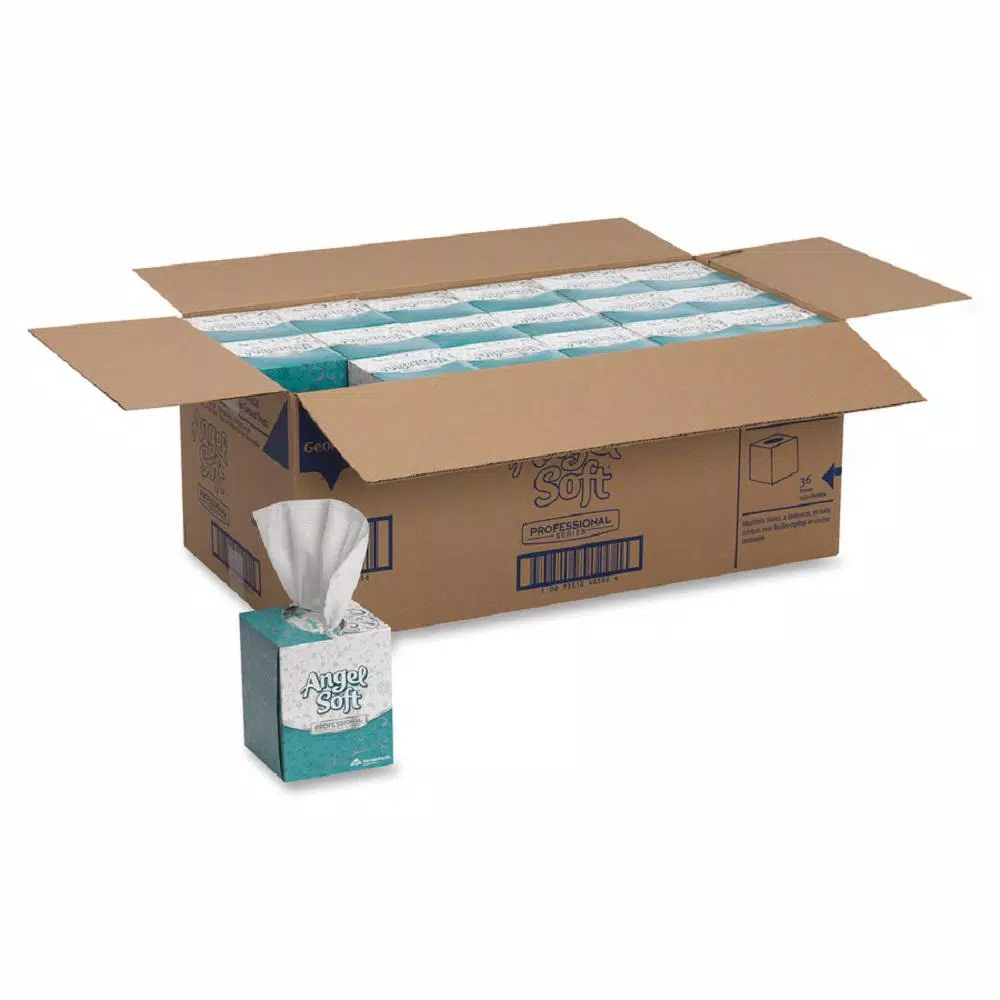 Angel Soft Premium 2-Ply White Facial Tissue, 96 Sheets per Box