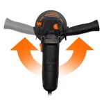 WEN 4.5 in. 7.5 Amp Corded Angle Grinder with Reversible Handle, 3 Discs, and Carrying Case thumbnail 2