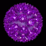 Wintergreen Lighting 6 in. 70-Light Purple LED Decorative Starlight Sphere thumbnail 1