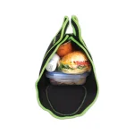 FLATBOX Original Black and Green Neoprene Lunch Bag and Placemat Set thumbnail 3
