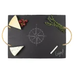 Cathy's Concepts Compass Slate Serving Tray with Hemp Handles and Soapstone Chalk thumbnail 3