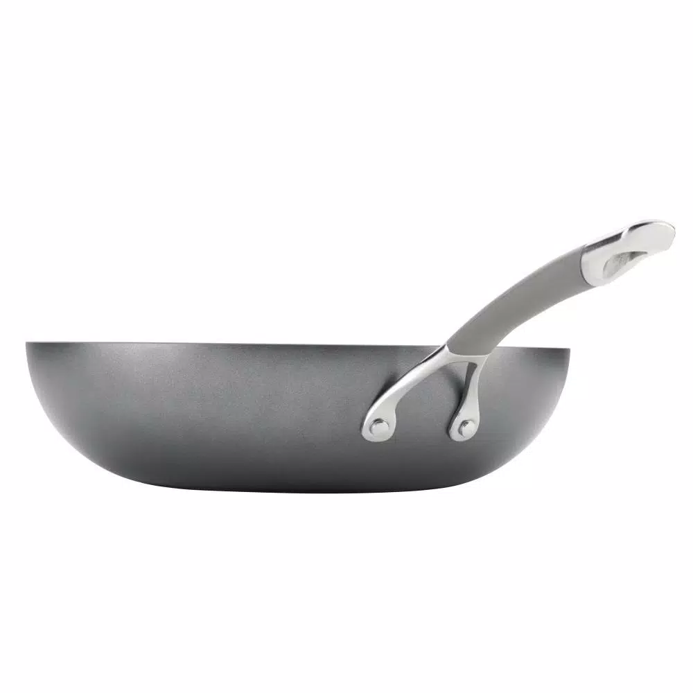 Circulon Elementum 12-Inch Hard-Anodized Nonstick Stir Fry Wok, Oyster Gray
