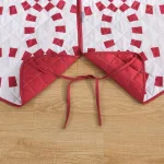 Country Living 48 in. Holiday Ring Quilted Tree Skirt, Red and White Candy Cane Microfiber thumbnail 7