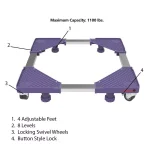 Stalwart 1100 lbs. Capacity Multi-Purpose Dolly with Adjustable Base thumbnail 3