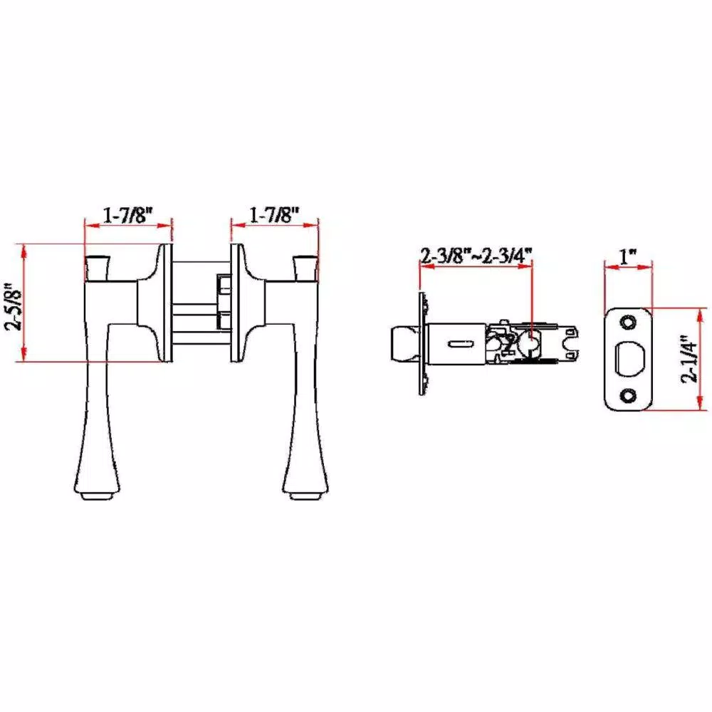 Design House Ironwood Satin Nickel Passage Door Lever with Universal 6-Way Latch