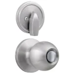 Universal Hardware Satin Chrome Commercial Entry Knob and Single Cylinder Deadbolt Combo Pack, ANSI Grade 2 thumbnail 2