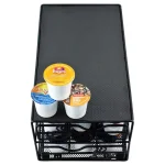 Southern Homewares Keurig K-Cup Pod Storage Drawer - 2-Tier Black Metal Coffee Pod Organizer thumbnail 3