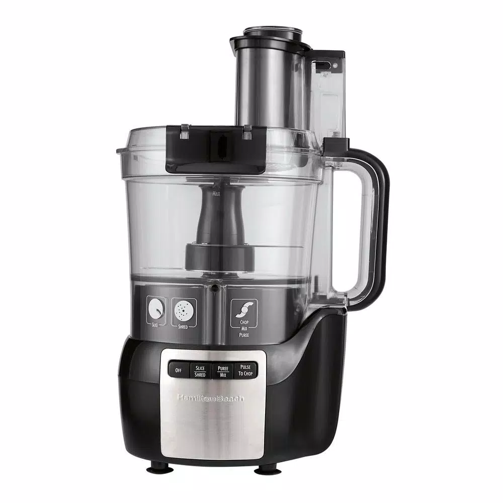 Hamilton Beach Stack and Snap 10-Cup 3-Speed Food Processor, 450W, Black