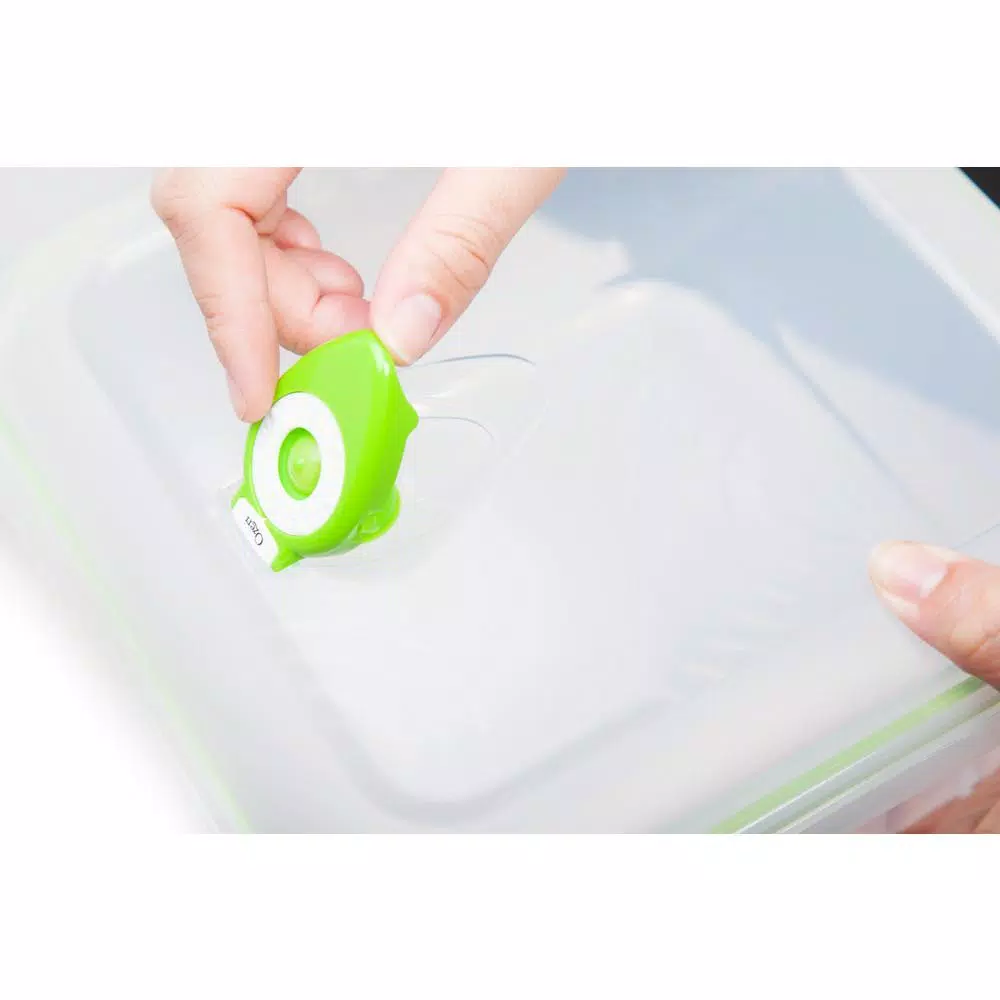 Ozeri INSTAVAC Green Earth 8-Piece Food Storage Container Set with Vacuum Seal and Locking Lids