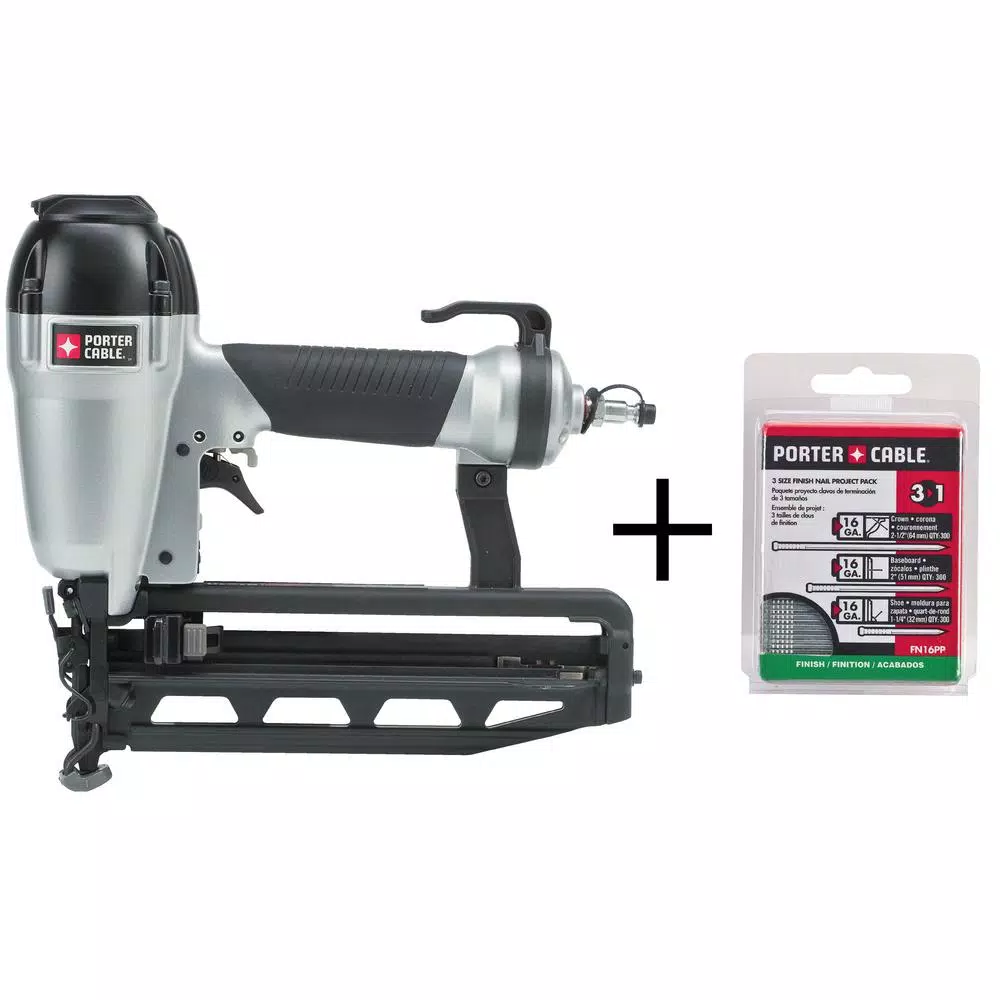 Porter-Cable 16-Gauge 2-1/2 in. Pneumatic Finish Nailer Kit with 900-Piece Bonus Nail Pack