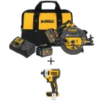 DEWALT FLEXVOLT 60V MAX Brushless 7-1/4 in. Circular Saw & 1/4 in. Impact Driver Combo Kit thumbnail 1