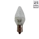Unbranded C7 Warm White LED Light Bulbs, Super Bright Faceted, Indoor/Outdoor, 25 Pack thumbnail 2