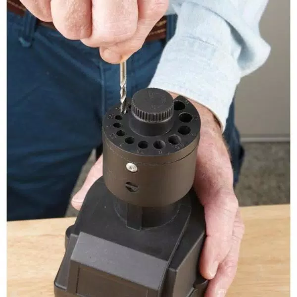 Stark 4.75 in. Dual Head Drill Bit Sharpener, 1700 RPM Max, 9/64 in. to 5/8 in. Sizes