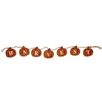 Worth Imports 73 in. Metal Fall Pumpkin Harvest Banner on Jute Rope thumbnail 1