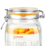 Unbranded 34 oz. Medium Glass Pickling Jar with Metal Bail Lid and Rubber Gasket thumbnail 3