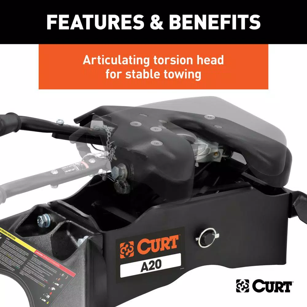 CURT A20 20K 5th Wheel Hitch - 20,000 lbs. Capacity