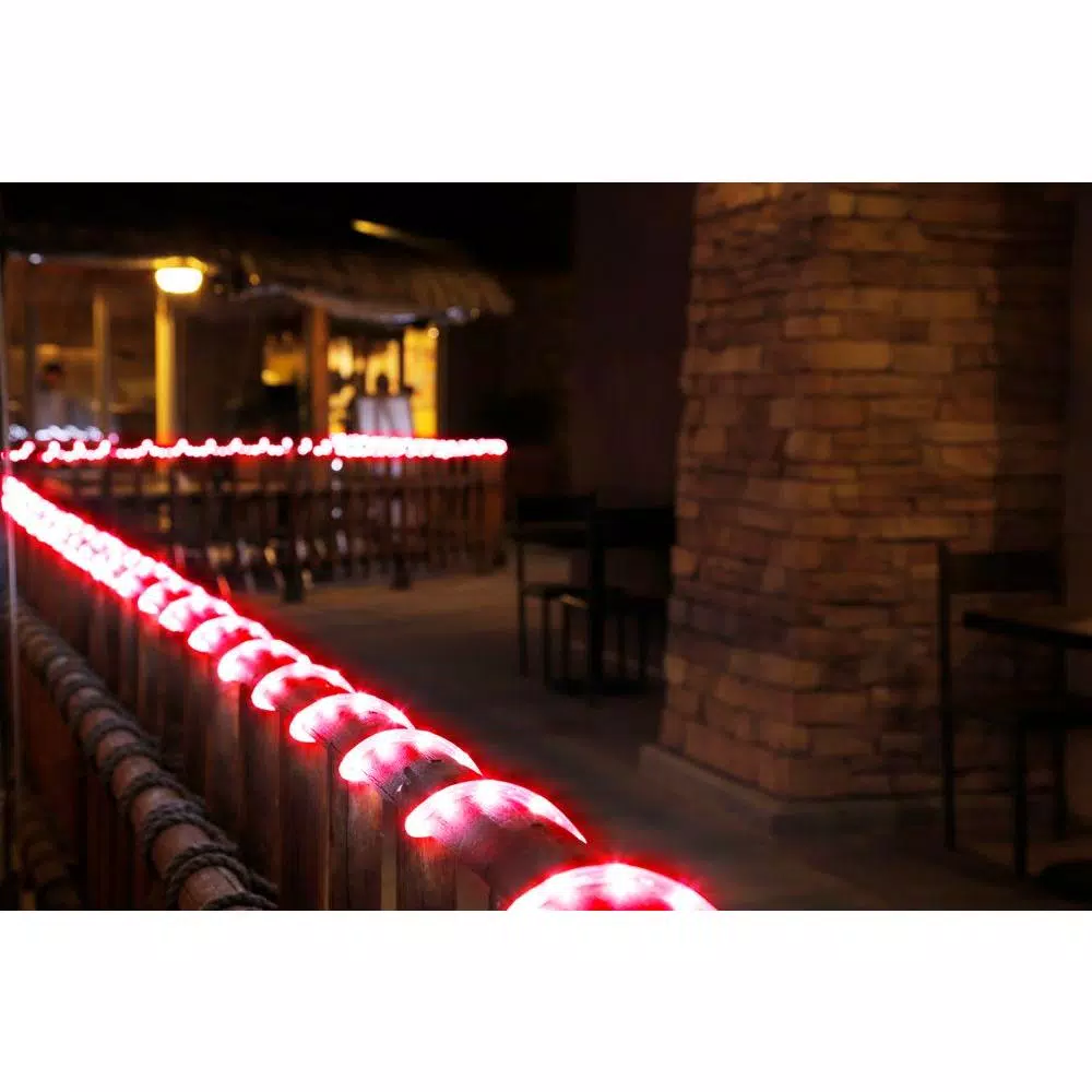 DEERPORT DECOR 16 ft. Red LED Rope Light 2-Pack, 360° Directional Shine, Indoor/Outdoor Specialty Lights