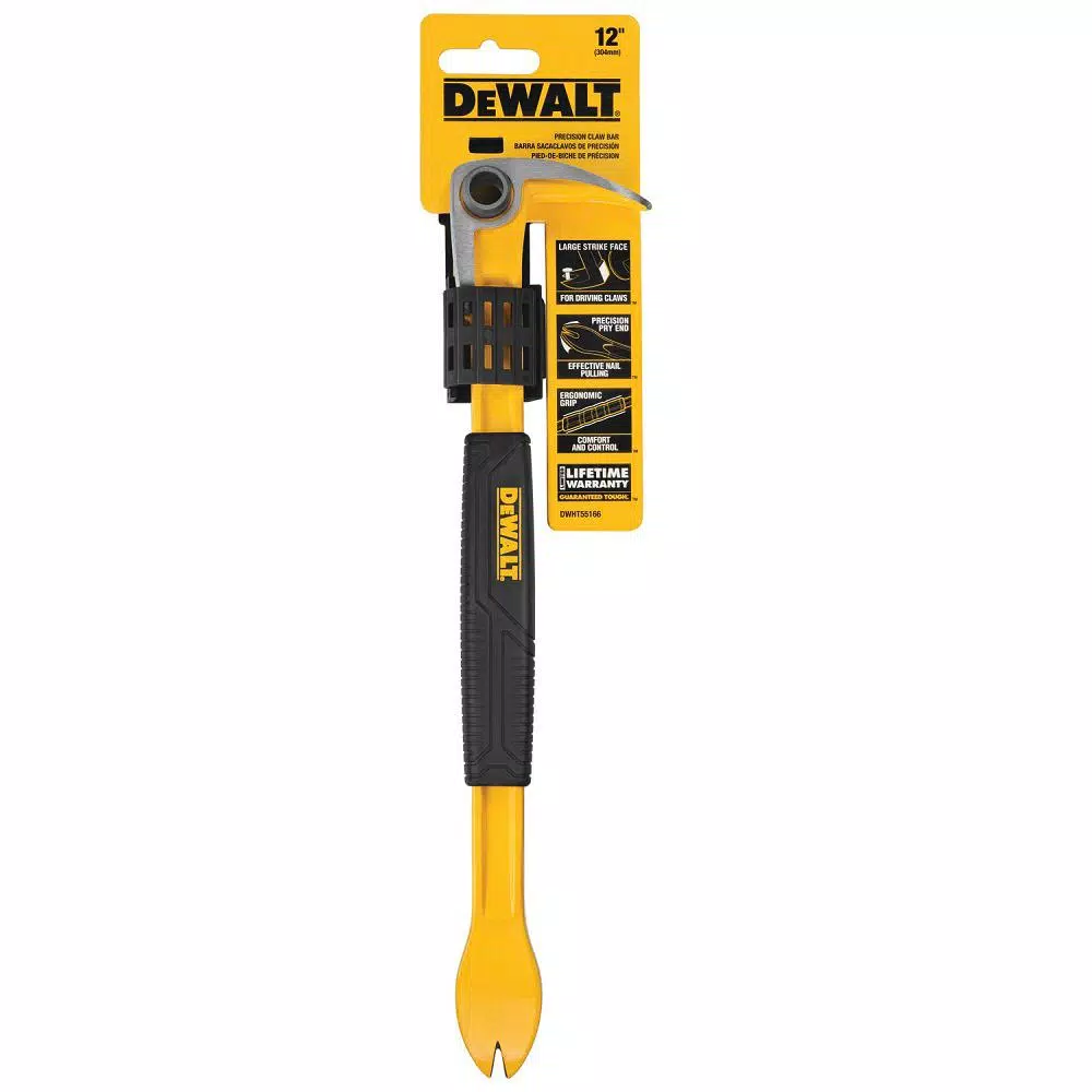 DEWALT 12 in. Precision Claw Bar Pry Bar with I-Beam Design