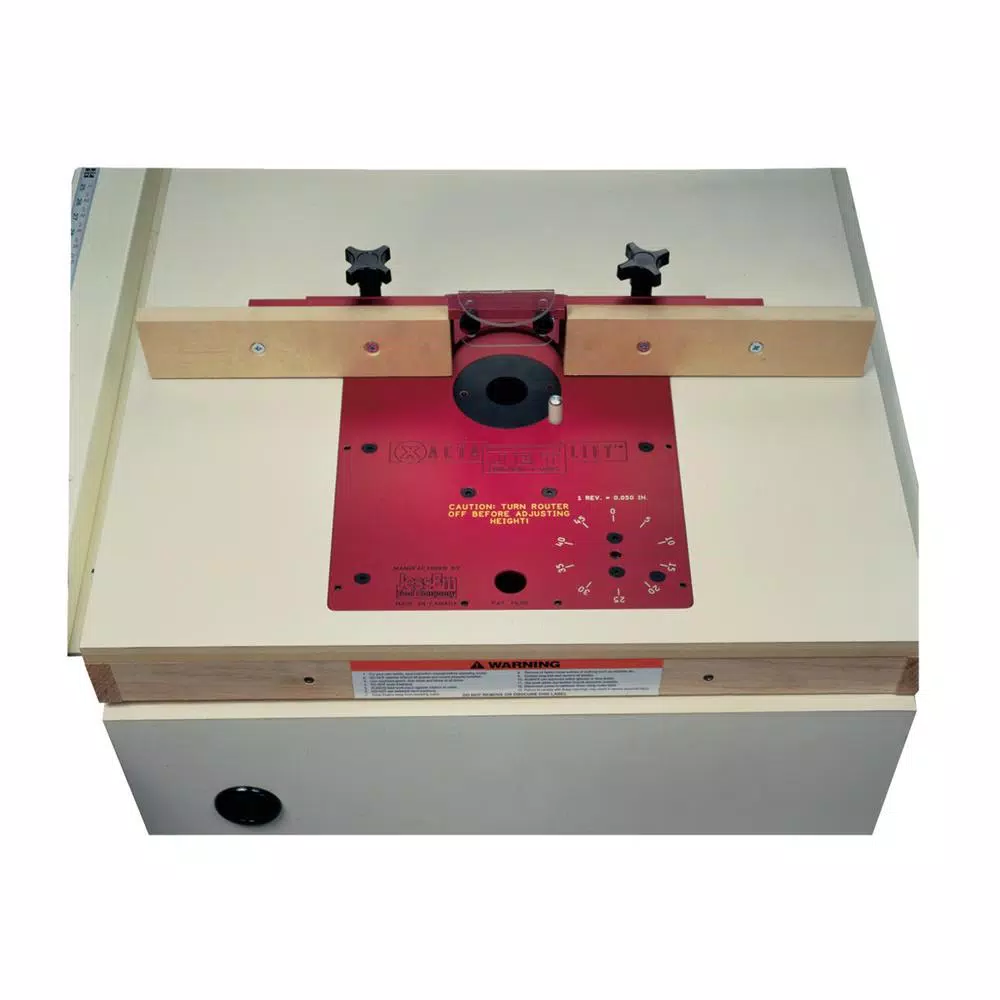 JET XACTA-Lift Router Lift with Deluxe Fence and Anodized Aluminum Plate