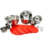 Sunbeam Branfield 21-Piece Stainless Steel Mixing Bowl Set with Lids and Measuring Accessories thumbnail 1