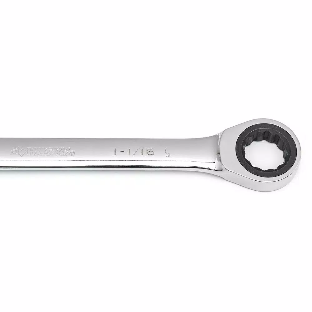Husky 1-1/16 in. 12-Point Ratcheting Combination Wrench, 72-Tooth
