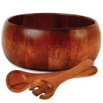 Gibson Home Laroda 3-Piece Acacia Wood Salad Bowl Set with Serving Fork and Spoon thumbnail 1