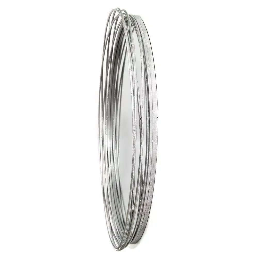 Stratton Home Decor Jocelyn Round Silver Metal Accent Mirror, 29.5 in.