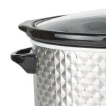 Brentwood Appliances 7 Qt. Stainless Steel Slow Cooker with Tempered Glass Lid thumbnail 2