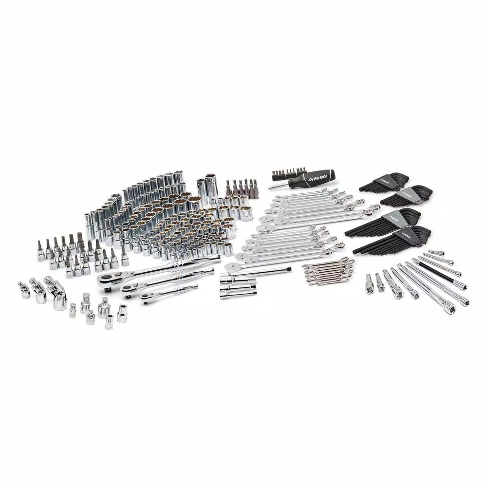 Husky 287-Piece Mechanics Tool Set with 1/4 in., 3/8 in., and 1/2 in. Drive Ratchets