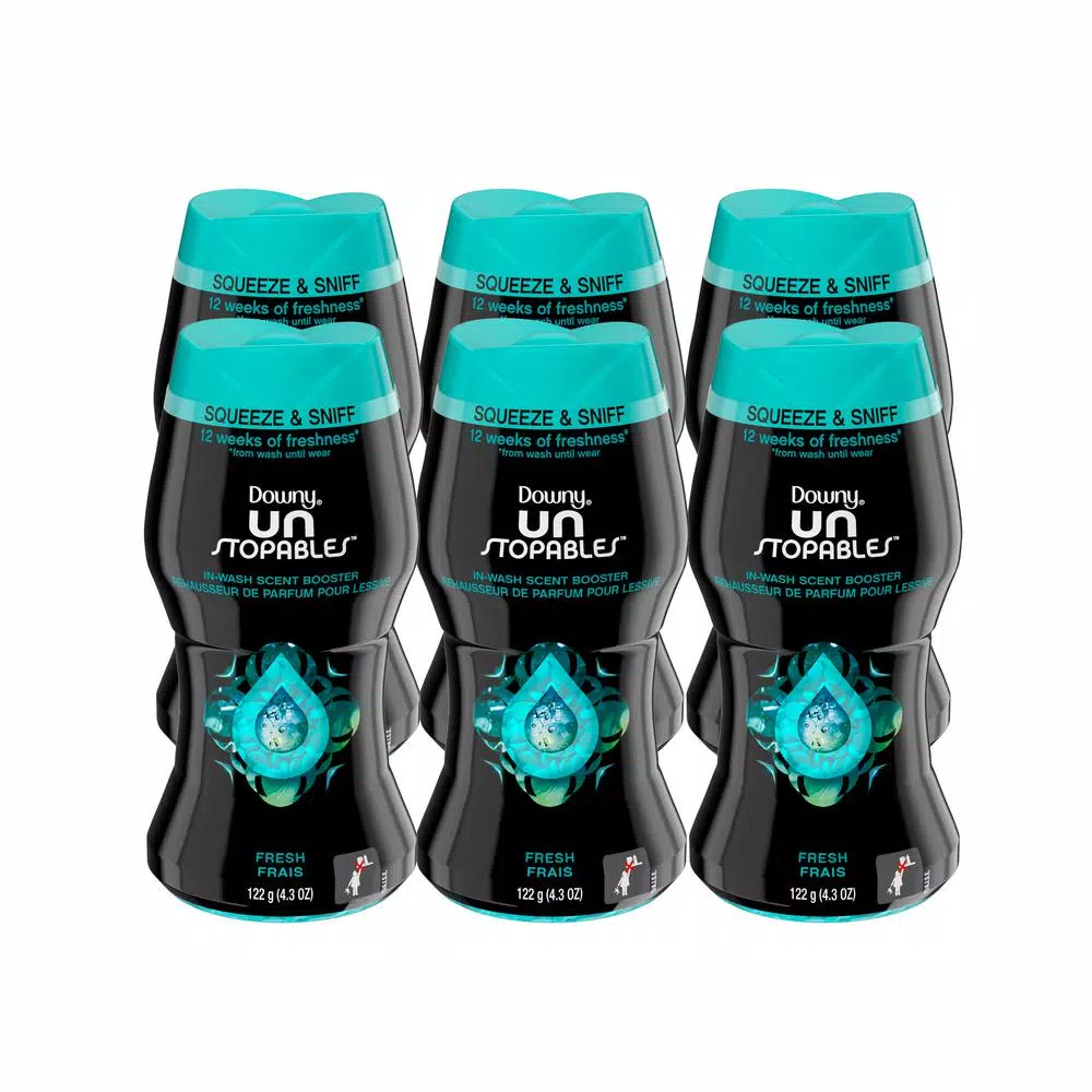 Downy Unstoppables Fresh In-Wash Scent Booster Beads, 4.3 oz (6-Pack)