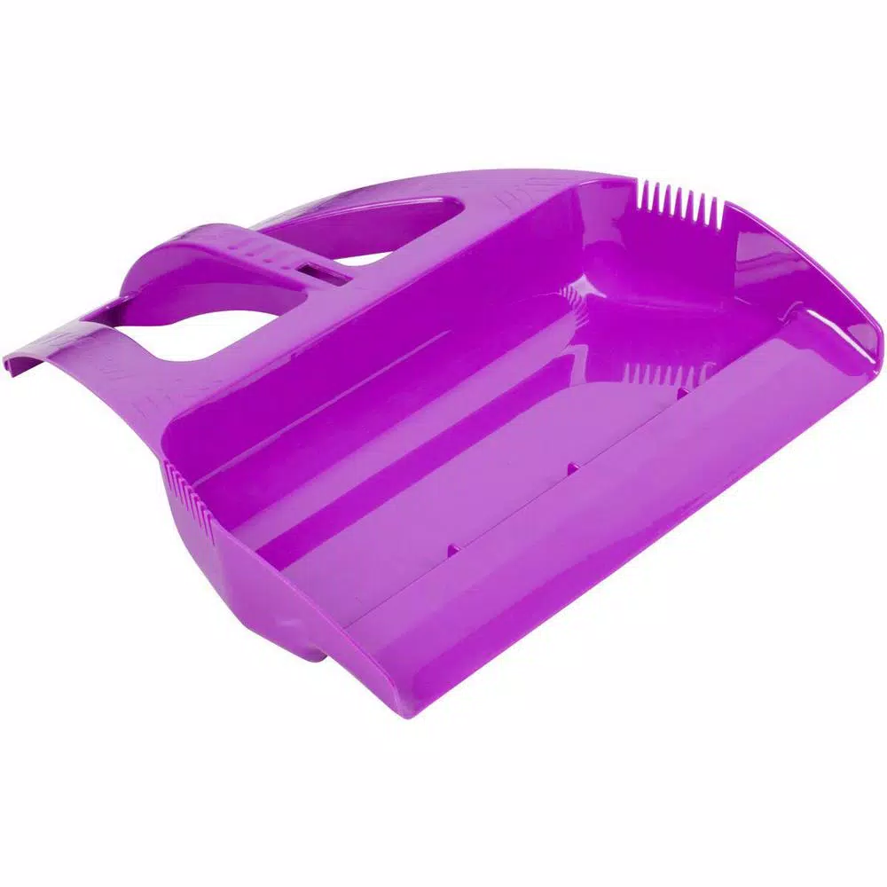 WISP 3-Piece Broom and Dustpan Set with Telescoping Handle and Bristle Seal Technology - Purple