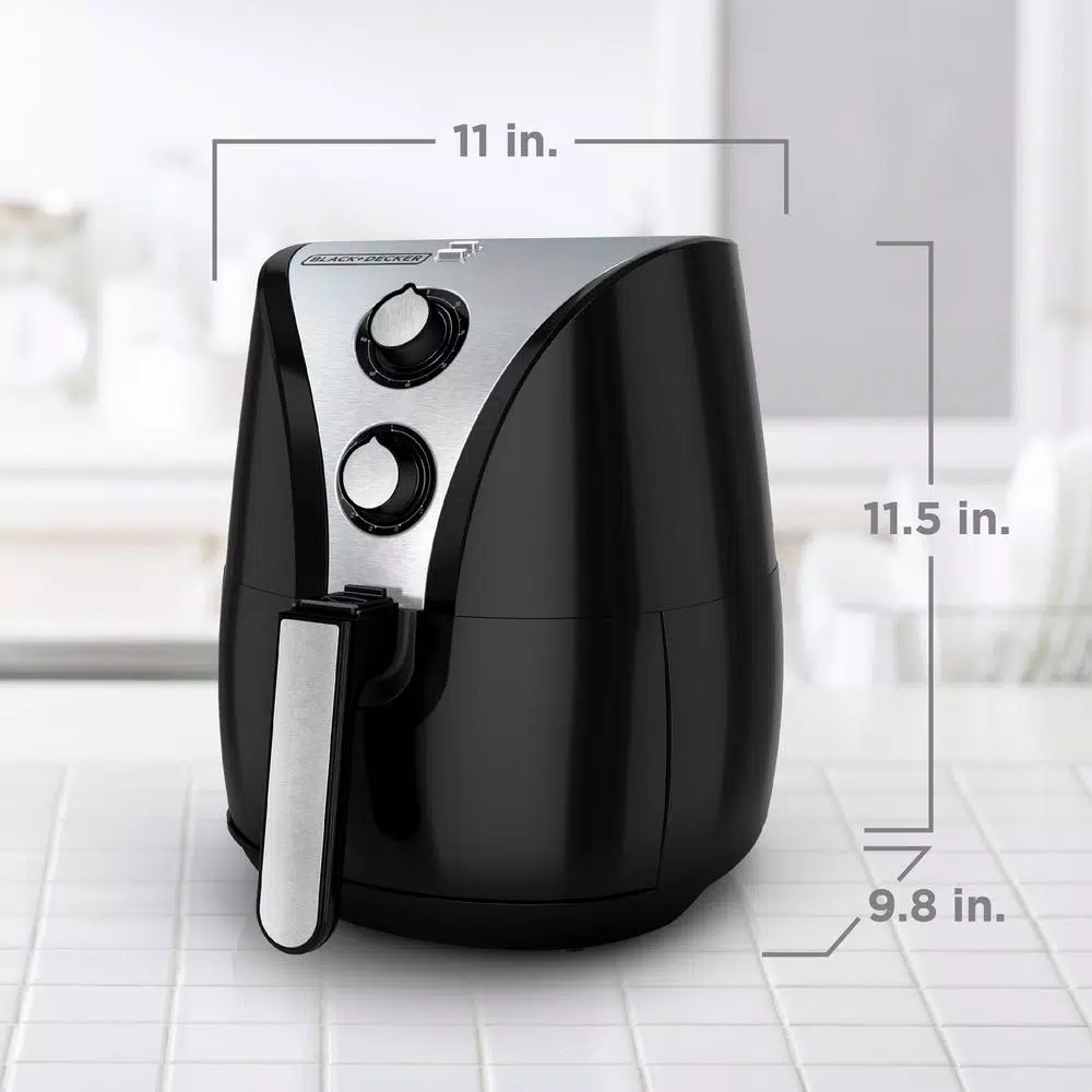 BLACK+DECKER PURIFRY 2-Liter Air Fryer, 1200W Convection Oven with Dual Fans
