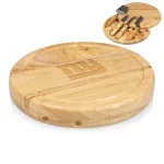 TOSCANA Picnic Time Circo Rubberwood Cheese Board Set with 4 Stainless Steel Tools thumbnail 2